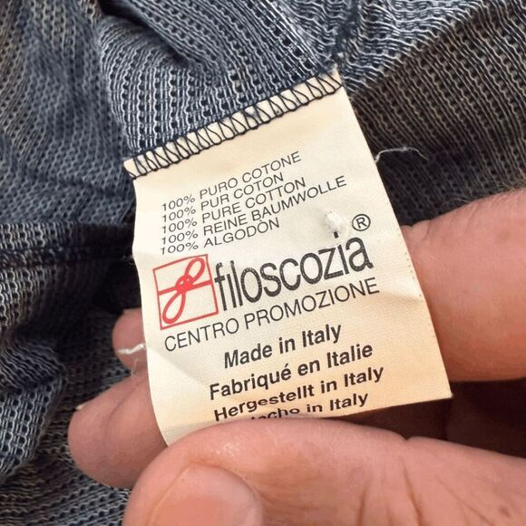 Gieves & Hawkes Men's Cotton Collared Short Sleeve Polo Shirt Black Gray Large - Picture 4 of 6